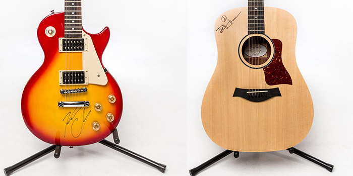 Kenny Chesney & Dave Matthews signed guitars