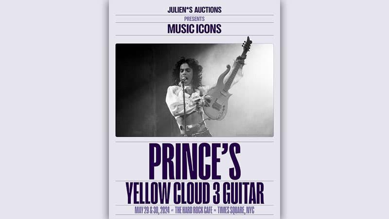 Prince's mythical rediscovered Cloud 3 guitar added to Julien's 