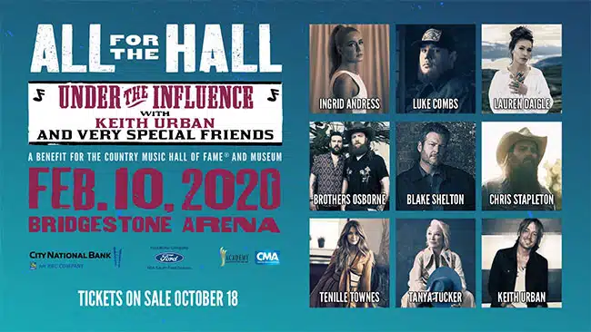 Keith Urban unveils All For The Hall 2020 lineup