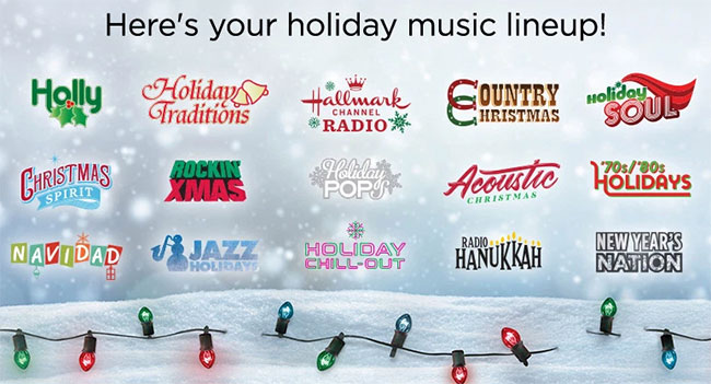 SiriusXM 2019 Holiday Channels