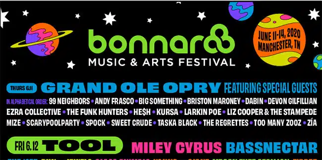 Bonnaroo unveils 2020 lineup