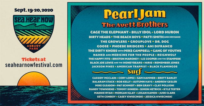 Pearl Jam headlining Sea Hear Now festival
