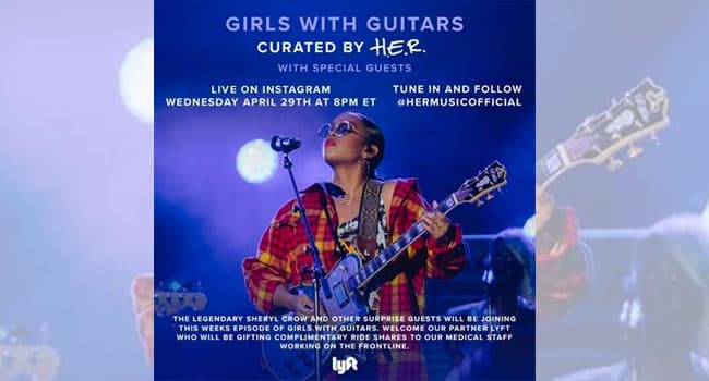 Sheryl Crow joins H.E.R’s ‘Girls With Guitars’ livestream