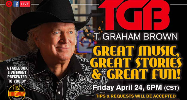 T Graham Brown holding unique virtual Facebook concert