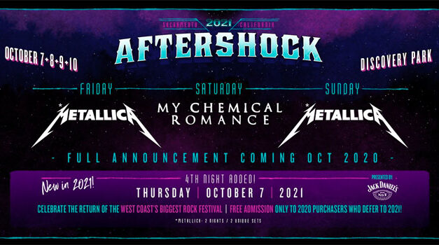Aftershock Fest rescheduled for 2021 with Metallica, My Chemical Romance headlining