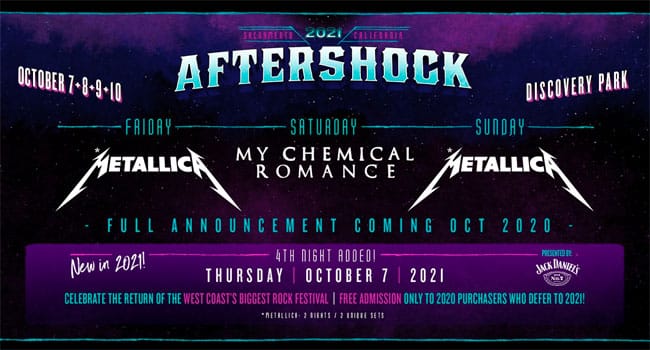 Aftershock Festival 2021 lineup announced