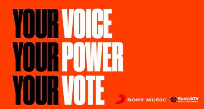 Sony Music Your Voice, Your Power, Your Vote