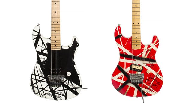 Three Iconic Eddie Van Halen Guitars Sell For 422k The Music Universe - golden guitar pick necklace roblox