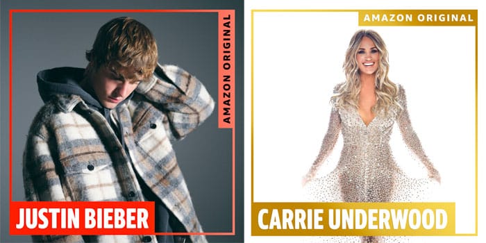 Justin Bieber & Carrie Underwood Christmas Amazon Originals