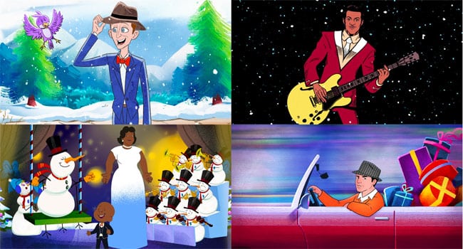 Bing Crosby, Chuck Berry, Ella Fitzgerald, Frank Sinatra get animated for Christmas