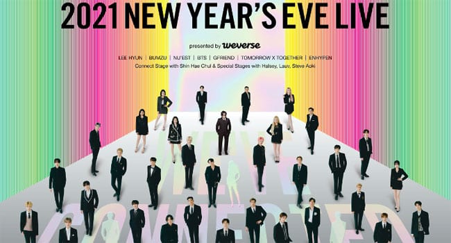 BTS headlining 2020 New Year’s Eve Live via Weverse
