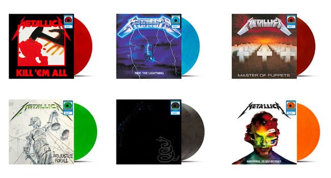 Metallica releasing six colored vinyl exclusives via Walmart
