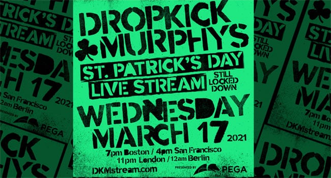 Dropkick Murphys announce 2021 St Patrick’s Day stream
