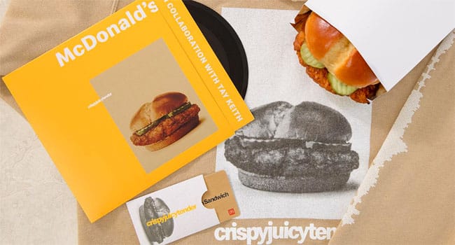 McDonald’s offering limited edition 7 inch vinyl with new Crispy Chicken Sandwich