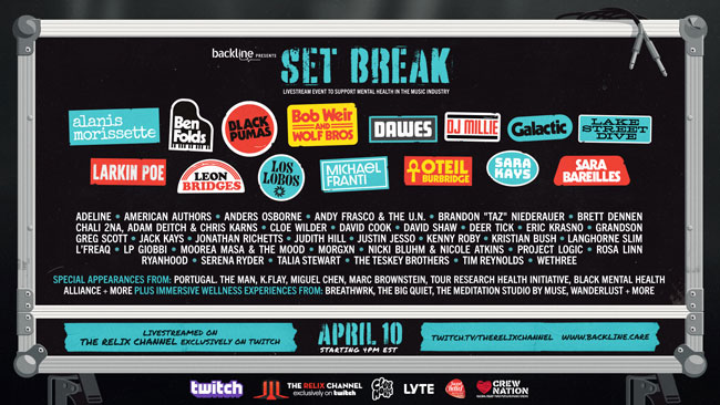 Backline announces ‘Set Break’ mental illness livestream fundraiser