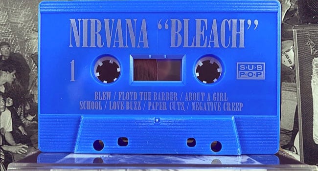 Nirvana ‘Bleach’ gets limited edition blue cassette reissue
