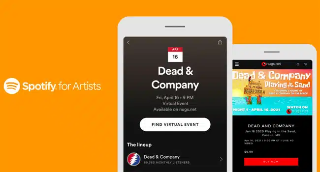 Nugs partners with Spotify for virtual event integration