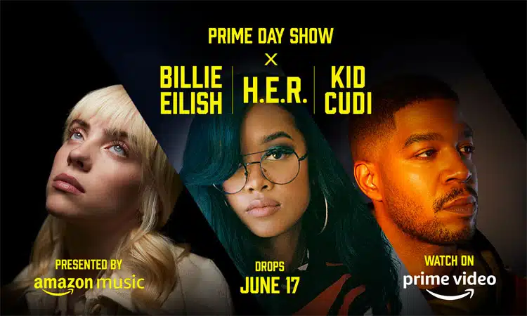 Billie Eilish, H.E.R. & Kid Cudi part of Amazon Prime Day Show