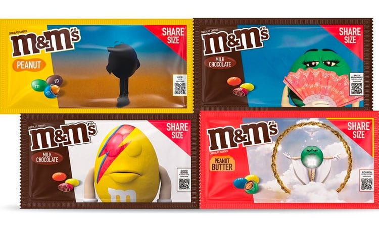 M&M’s recreates Kacey Musgraves, David Bowie, HER, Rosalía album covers