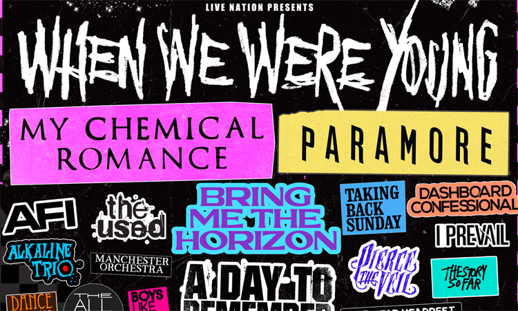 My Chemical Romance, Paramore headlining 2022 When We Were Young Fest