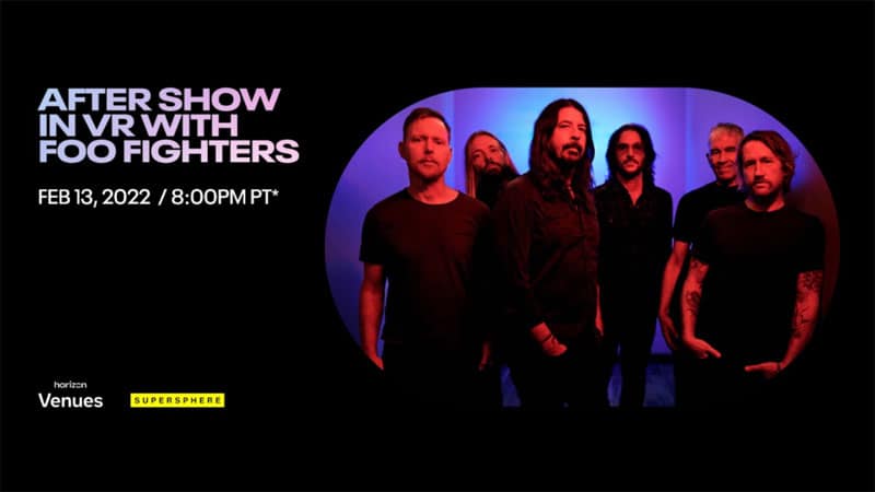 Foo Fighters performing post Super Bowl VR concert
