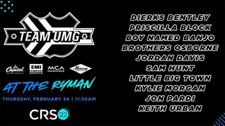 Team UMG at the Ryman announces CRS luncheon lineup