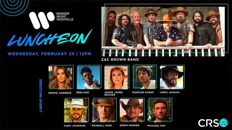 Ingrid Andress, Breland, Chris Janson join 2022 CRS Warner Music Luncheon