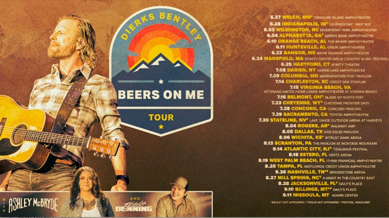 Dierks Bentley plots 2022 summer Beers on Me Tour