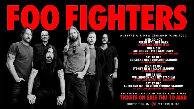 Foo Fighters announce additional Australia & New Zealand stadium tour dates