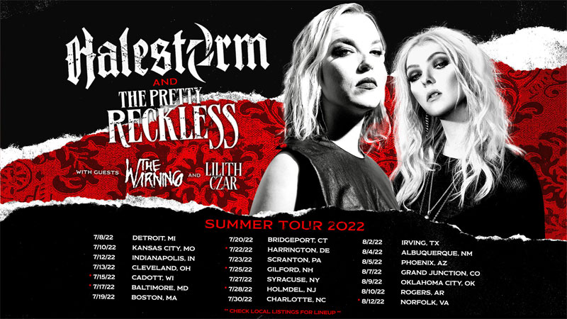 Halestorm announces 2022 summer tour with The Pretty Reckless