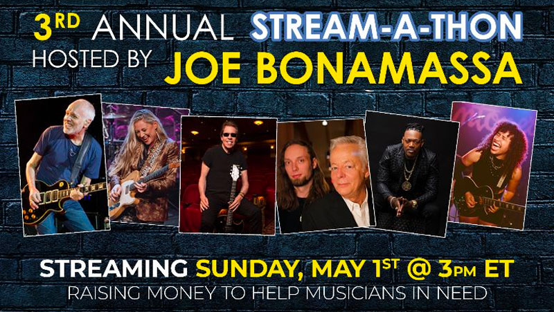 Joe Bonamassa announces third annual Stream-A-Thon charity event