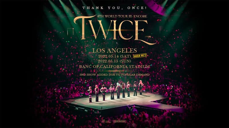Twice adds second Los Angeles stadium show