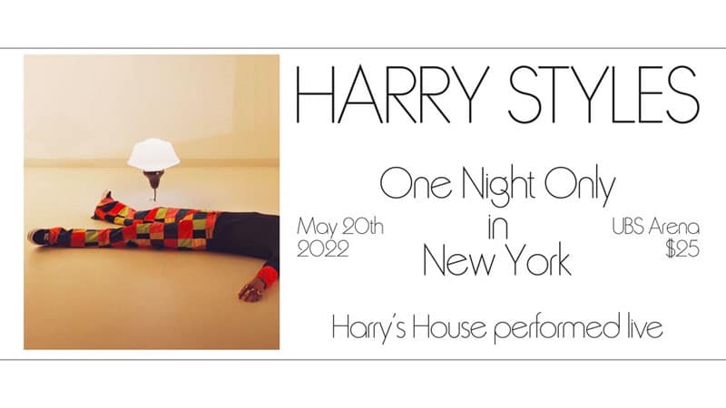 Harry Styles announces One Night Only in New York
