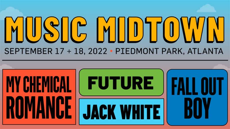 My Chemical Romance, Fall Out Boy, Future, Jack White headlining Music Midtown 2022