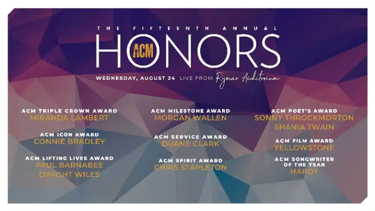 Shania Twain, Miranda Lambert, Morgan Wallen, Chris Stapleton honored by ACM