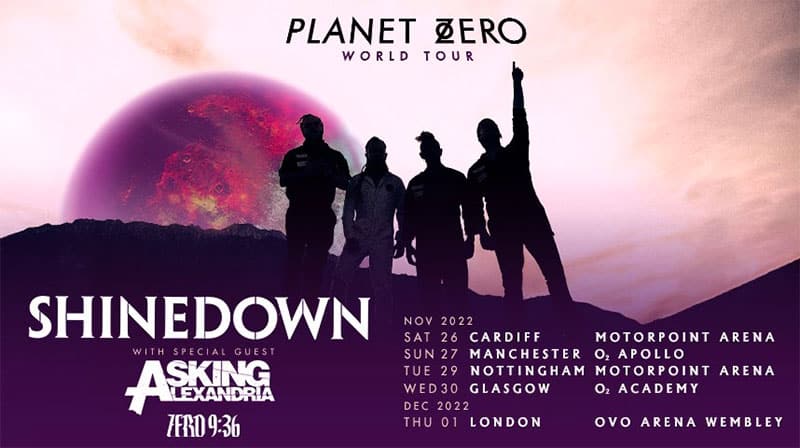 Shinedown announces Planet Zero European tour