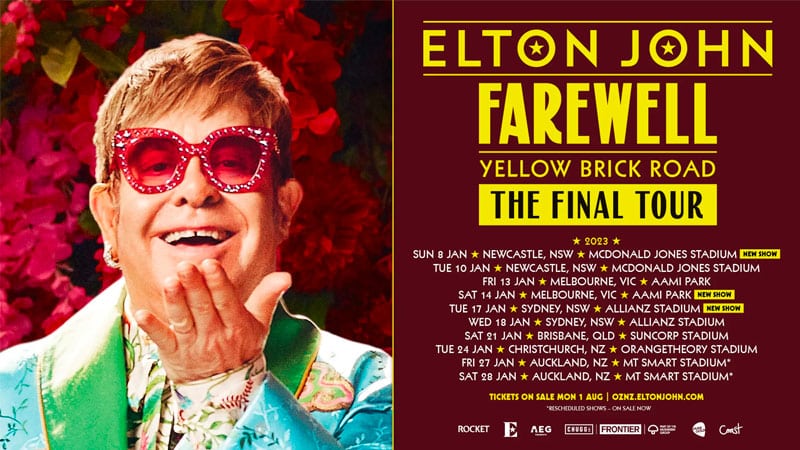 Elton John adds three final Australian tour dates