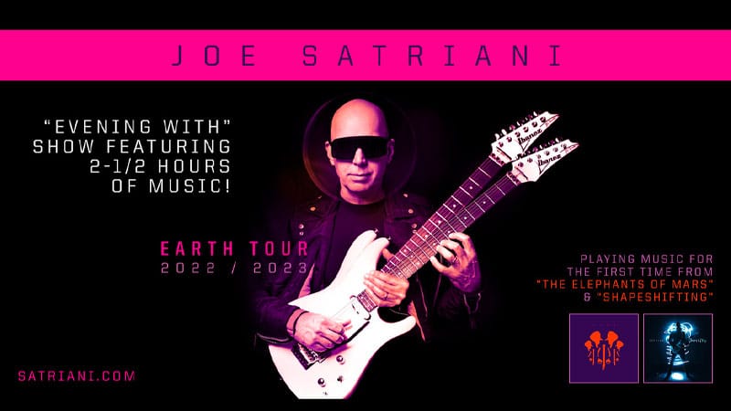 Joe Satriani announces US 2022 Earth Tour