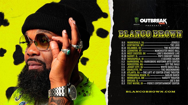 Blanco Brown headlining Monster Energy Outbreak Tour fall 2022