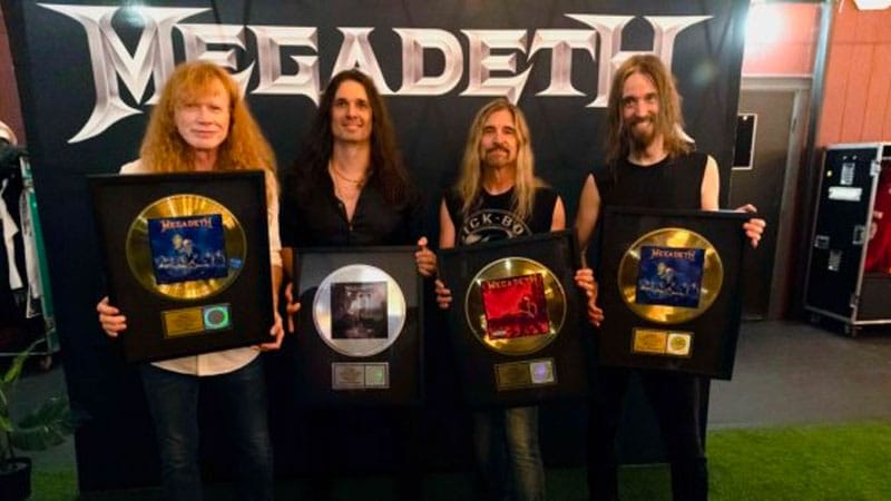 Megadeth receives Platinum & Gold record certifications
