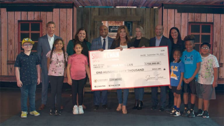 Shania Twain’s Shania Kids Can receives final check donation
