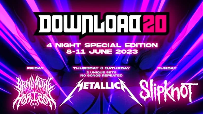 Metallica, Slipknot headlining Download Festival 2023