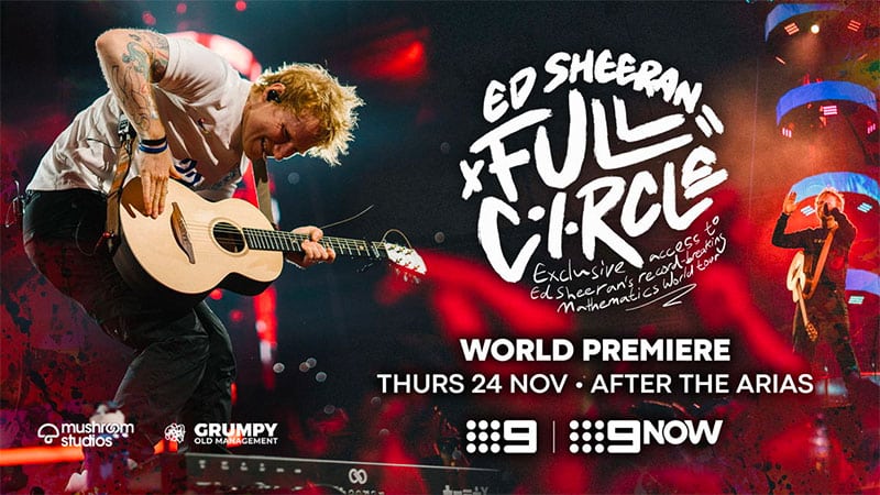 Ed Sheeran takes Australian fans behind the scenes of Mathematics Tour