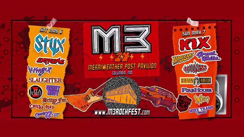 Styx, Warrant, Kix, Extreme among 2023 M3 Rock Festival performers