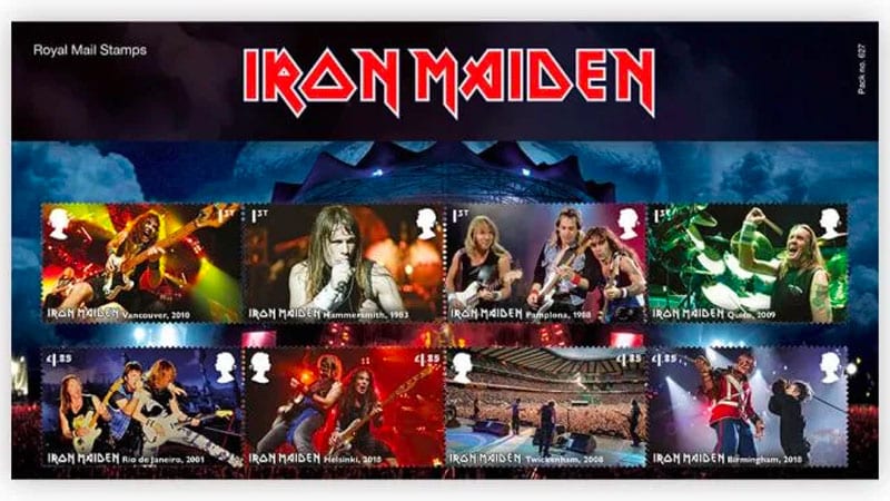 Iron Maiden honored with Royal Mail stamps
