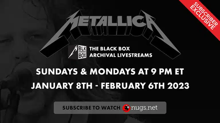 Metallica, Nugs team for rare archival shows