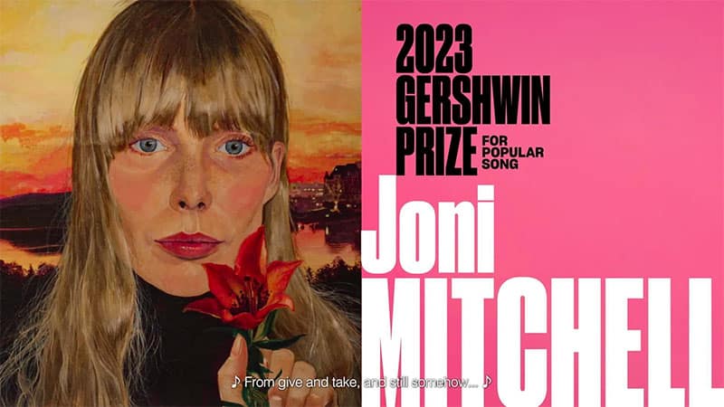 Joni Mitchell receiving Library of Congress Gershwin Prize