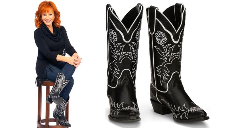 Reba McEntire introduces black & white cowgirl Justin boots
