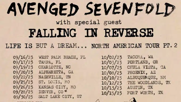 Avenged Sevenfold unveils fall 2023 North American tour dates