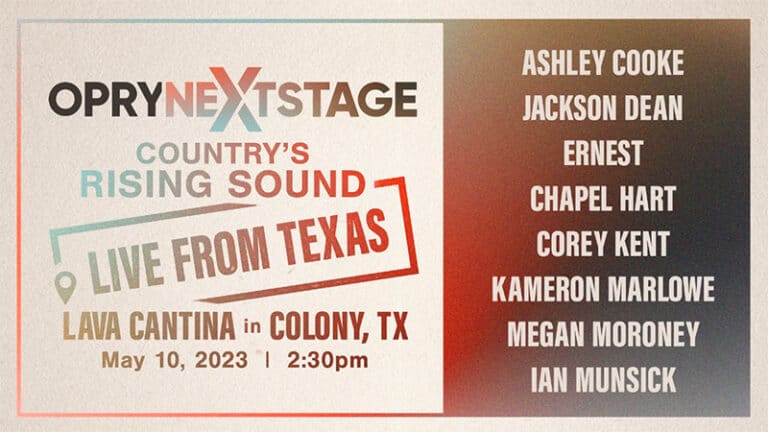 Grand Ole Opry reveals Opry NextStage Class of 2023